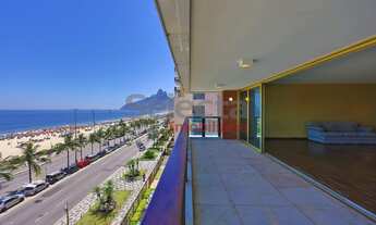 Imagem 2: Apartamento espetacular na Av. Vieira Souto, com 320m², frontal mar, impecável, com sensac