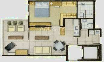 Imagem 3: Apartamento à venda 61m² Itaim Bibi 1 suíte Lavabo Sala 2 ambientes Varanda 2 vagas Cozinh