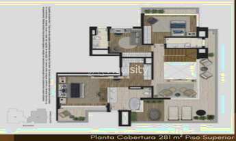 Imagem 7: Apartamento Cobertura à venda 281m² Moema em Construção com 4 suítes Sala 3 ambientes Vara