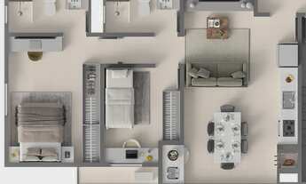 Imagem 4: APARTAMENTO NO SAGUAÇU | 61 M² | SUÍTE + 1 | 1 VAGA DE GARAGEM