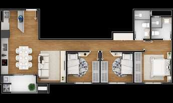 Imagem 7: APARTAMENTO NO ATIRADORES | 79 M² | SUÍTE + 2 DORMITÓRIOS