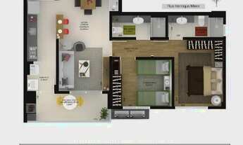 Imagem 3: APARTAMENTO NO COSTA E SILVA | 01 SUÍTE + 01 DORMITÓRIO | 01 VAGA DE GARAGEM