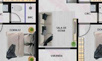 Imagem 5: LINDO GEMINADO EM ITAJUBA | 02 DORMITÓRIOS | PLANTA BAIXA