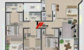 Imagem 2: Apartamento de 3 dormitórios a venda no bairro Coqueiros