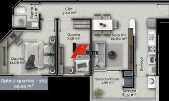 Imagem 2: Apartamento a venda na Carvoeira próximo a UFSC