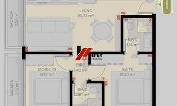 Imagem 2: Apartamento à venda com 2 dormitórios sendo 1 suíte no Teahupoo Santa Mônica