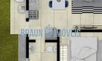 Imagem 3: Casas de 1 e 2 dormitórios com pátio privativo e infraestrutura completa, além de fácil ac