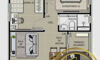 Imagem 5: Apartamentos novo a venda 2 dormitórios, 1 vaga. 39m² a 79m² a venda na Vila Ré