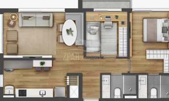 Imagem 3: Apartamento de 02 dormitórios no Go Rio Branco na Zona Central de Porto Alegre