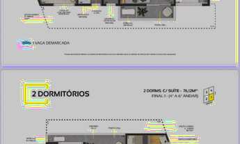 Imagem 3: 2 dormitórios, 2 suíte, 3 banheiro, 2 vagas na garagem, 94M² de Área Construída