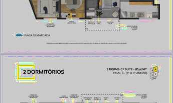 Imagem 5: 2 dormitórios, 2 suíte, 3 banheiro, 2 vagas na garagem, 94M² de Área Construída