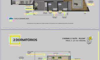 Imagem 6: 2 dormitórios, 2 suíte, 3 banheiro, 2 vagas na garagem, 94M² de Área Construída