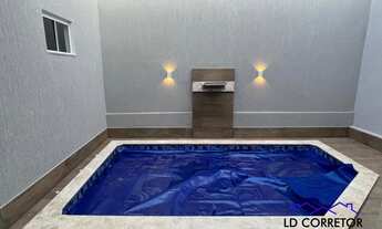 Imagem 2: Casa de 3 suítes com piscina e churrasqueira a carvão no Parque Amazônia Mobiliada