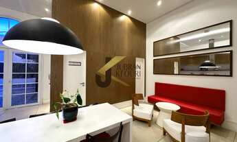 Imagem 7: Apartamento à venda no Cambuí, sala de jantar e estar com pé direito duplo, lavabo, suíte