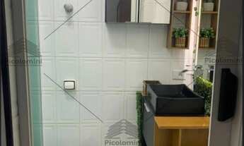 Imagem 5: Apartamento à venda em Praia Grande Mobiliado em frente ao mar com 1 quarto, sala com cozi