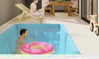 Imagem 2: Sobrado novo em Condomínio com 4 suítes, piscina, área gourmet próximo à Al Lucas Nogueir