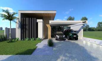 Imagem: Casa térrea em construção no Condomínio