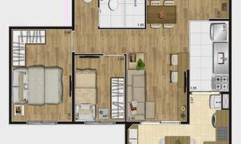 Imagem 4: Apartamentos em Guarulhos ao lado do Shopping Internacional 47m² 2Dorms 1vaga e Varanda Gr