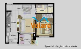 Imagem 4: Apartamento para locação em Osasco-SP, Bairro Umuarama: 1 quarto, 2 salas, 1 banheiro, 1 v