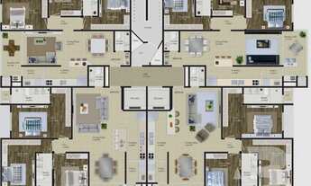 Imagem 2: Privilege Brava, apartamento quadra mar, 01 suíte + 02 demi suítes, sacada grill, 02 vaga