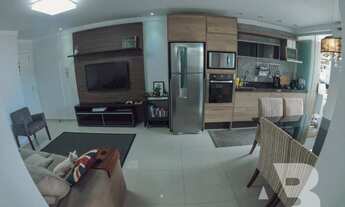 Imagem 5: Apartamento locação anual, mobiliado, 02 dormitórios, sacada com churrasqueira, 01 vaga de