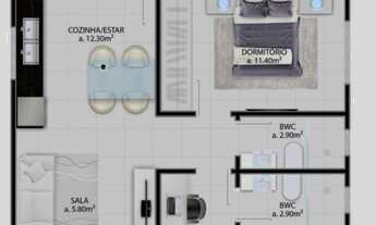 Imagem 2: Edifício MaraLago, 2 dormitórios na Rua Figueira