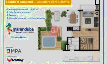 Imagem 2: Maranduba Beach Resort Cobertura Cobertura 2025 previsão