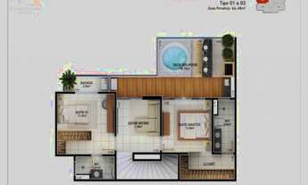 Imagem 3: Cobertura duplex no Ed. Varandas do Marco - 130m², 03 suítes, 02 vagas, jacuzzi, deck sola