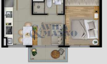 Imagem 5: Apartamento à venda na Mooca, São Paulo-SP: 1 quarto, 1 suíte, 1 sala, 2 banheiros, 29,33