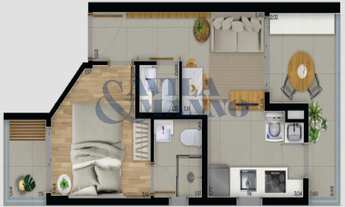 Imagem 4: Apartamento na Mooca, São Paulo-SP 1 quarto, 1 banheiro Condomínio completo com portaria