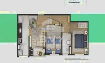 Imagem 2: Lançamento excelente Apart., Condom. MIRAGE SÃO PAULO, 45 m², 2 dormit, Park Resort, 1 vag