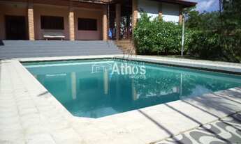 Imagem 3: CHÁCARA COM CASA SEDE - 3 DORMTS(1 SUÍTE), LAVABO, SALA DE ESTAR COM LAREIRA, SALA DE JANT