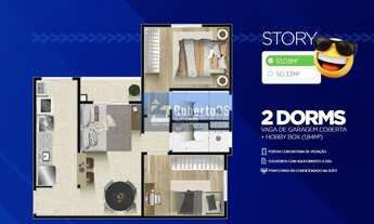 Imagem 2: Apartamento com 2 quartos sendo uma suíte e varanda