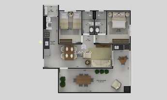 Imagem 3: Apartamento à venda em Ubatuba-SP, bairro Umuarama: 2 quartos, 1 suíte, 3 salas, 2 banheir