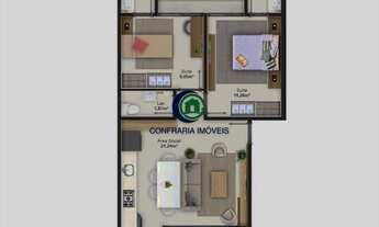Imagem 5: APARTAMENTO 2 SUITES LAVABO LIVING 2 AMBIENTES 1 VAGA