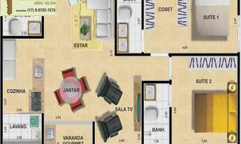 Imagem 6: Apartamentos no sistema associativo com 3 dormitórios (1 suíte) + 2 vagas na região centra