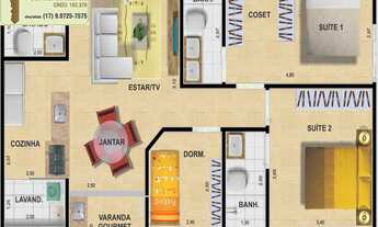 Imagem 7: Apartamentos no sistema associativo com 3 dormitórios (1 suíte) + 2 vagas na região centra