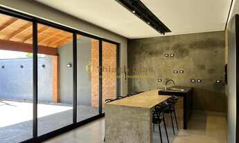 Imagem: Casa moderna com cozinha gourmet com churrasqueira