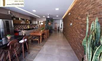 Imagem 6: Casa moderna á venda com 3 suítes, piscina e ampla cozinha gourmet com churrasqueira em no