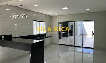 Imagem 6: CASA MODERNA COM 03 SUÍTES, SALA COM 02 AMBIENTES, CHURRASQUEIRA, PISCINA, ÁREA VERDE, DEN