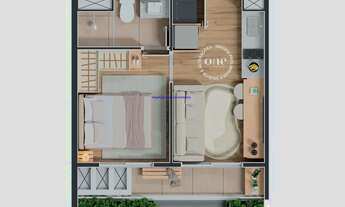 Imagem 4: Apartamento Studio 26m², 01 dormitório e 01 banheiro; (Fotos ilustrativas, entrega previst