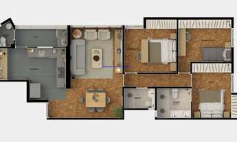 Imagem 4: Apartamento 98,63m², 03 dormitórios (sendo 01 suíte), 02 banheiros e 01 vaga de garagem