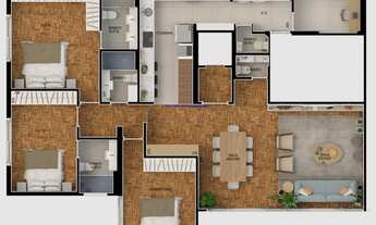 Imagem 4: Apartamento 155m², 03 dormitórios (sendo 02 suítes), 03 banheiros e 02 vagas de garagem