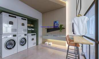 Imagem 5: Apartamento 31m², 01 dormitório e 01 banheiro. Condomínio com portaria 24h, salão de fes