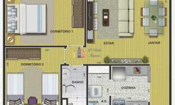 Imagem 7: Apartamento com 2 quartos, 54m² à venda por R$ 280.000,00. Condomínio São Luiz - Santana d