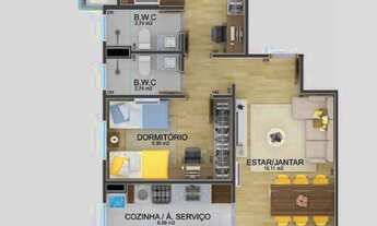 Imagem: Noah Residence, 2 dormitórios, 1 suítes