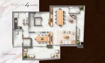 Imagem 3: Magnífica cobertura de luxo à venda em Santoscom 4 quartos, 4 suítes e 348,89m² - Imperdív