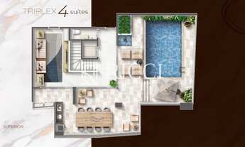 Imagem 4: Magnífica cobertura de luxo à venda em Santoscom 4 quartos, 4 suítes e 348,89m² - Imperdív