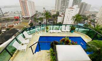 Imagem 3: Imponente cobertura de luxo com 6 quartos na Ponta da Praia, Santos-SP: 3 suítes, 4 salas