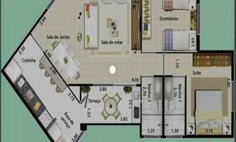 Imagem: 2 QUARTOS, EM CONSTRUÇÃO - EMBU DAS ARTES